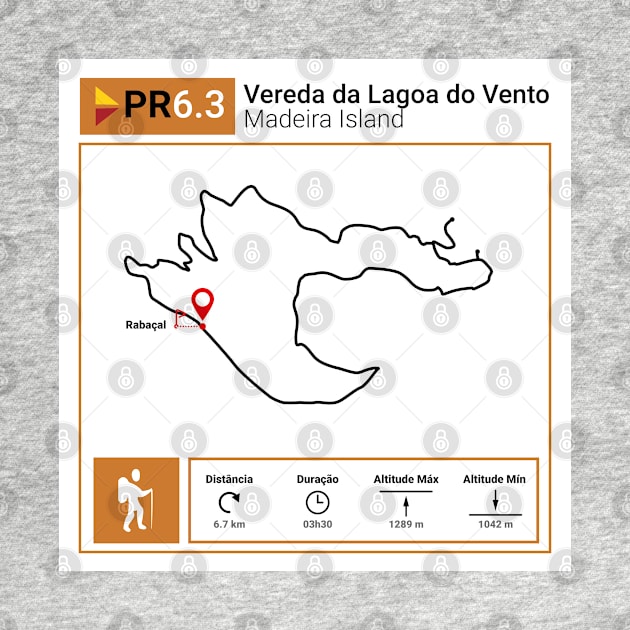 Madeira Island PR6.3 VEREDA DA LAGOA DO VENTO trail map by Donaby